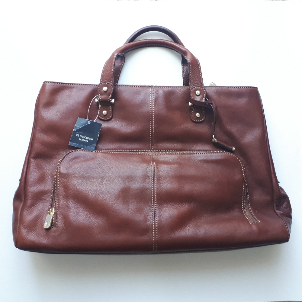 Liz Claiborne | Leather Briefcase /Computer Bag